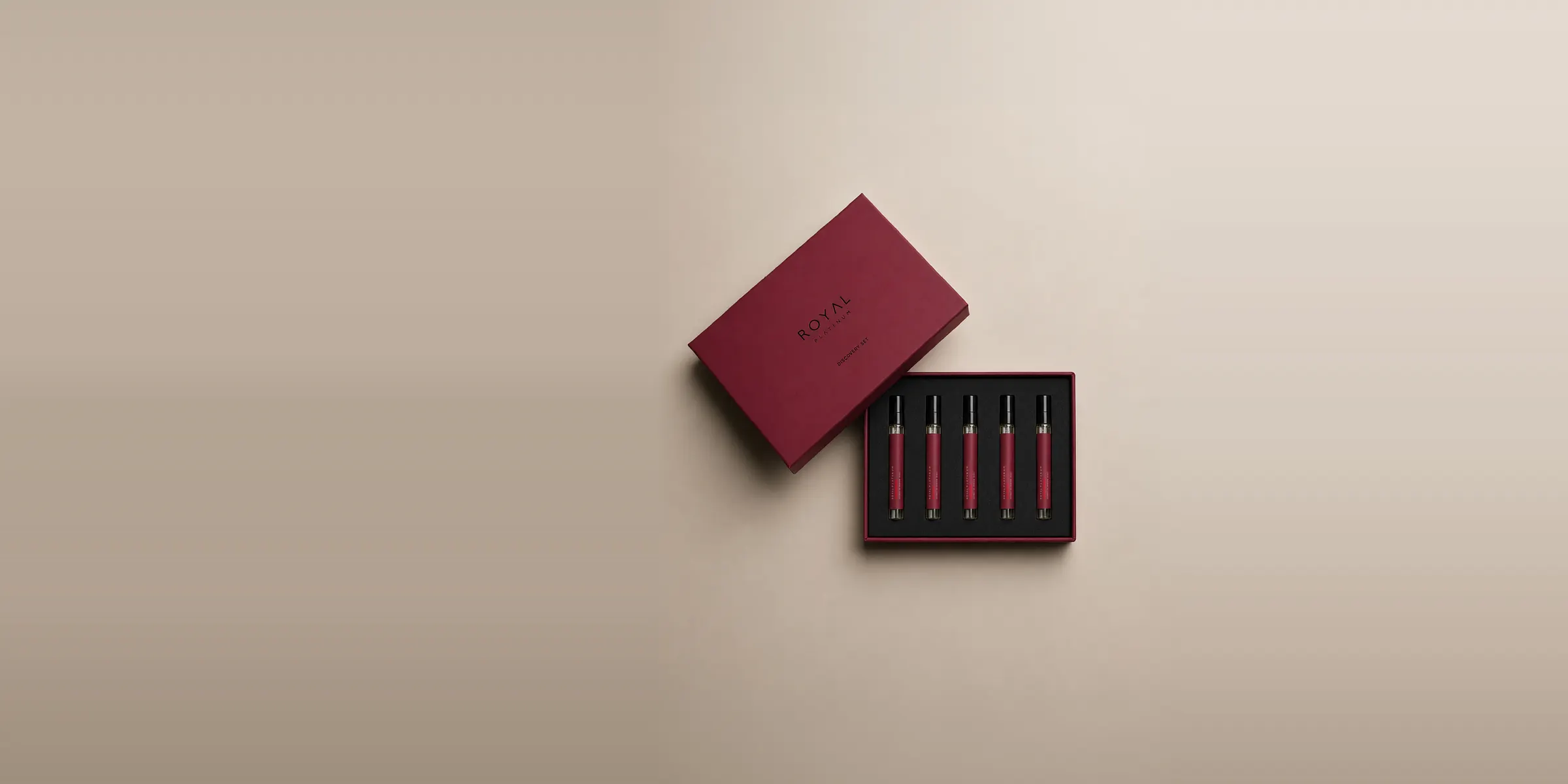 Royal Platinum Discovery Set with five niche fragrances